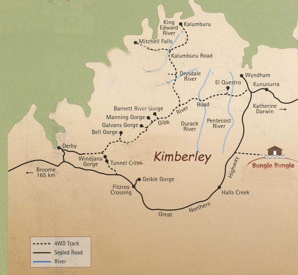 carte des Kimberley